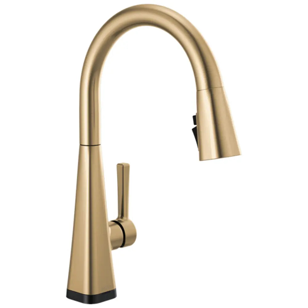 Delta Lenta Pull-Down Kitchen Faucet with On/Off Touch Activation, Magnetic Docking Spray Head, ShieldSpray and Touch2O