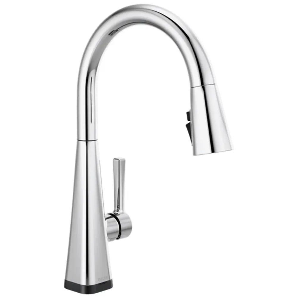 Delta Lenta Pull-Down Kitchen Faucet with On/Off Touch Activation, Magnetic Docking Spray Head, ShieldSpray and Touch2O