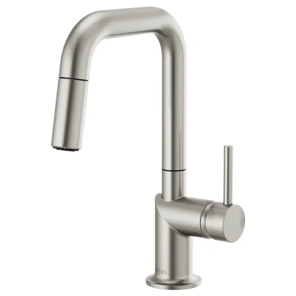 Brizo Odin 1.8 GPM Single Hole Pull Down Bar Faucet with Square Spout - Less Handle