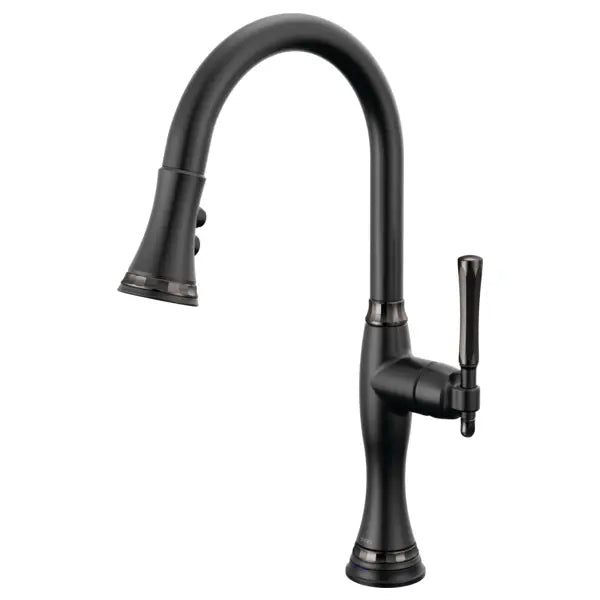 Brizo Tulham 1.8 GPM Single Hole Pull Down Kitchen Faucet with On/Off Touch Activation and Magnetic Docking Spray Head