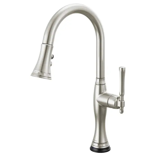 Brizo Tulham 1.8 GPM Single Hole Pull Down Kitchen Faucet with On/Off Touch Activation and Magnetic Docking Spray Head