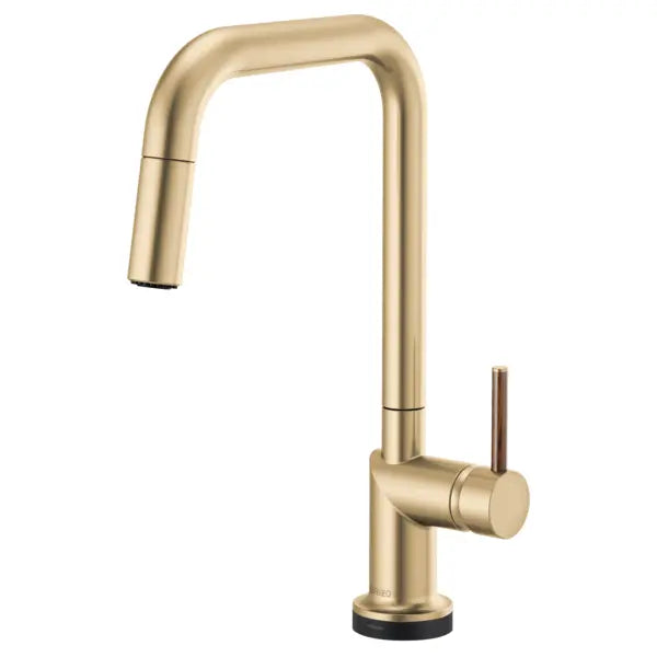 Brizo Odin 1.8 GPM Single Hole Pull Down Kitchen Faucet with On/Off Touch Activation and Square Spout - Less Handle