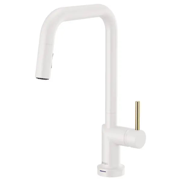 Brizo Odin 1.8 GPM Single Hole Pull Down Kitchen Faucet with On/Off Touch Activation and Square Spout - Less Handle
