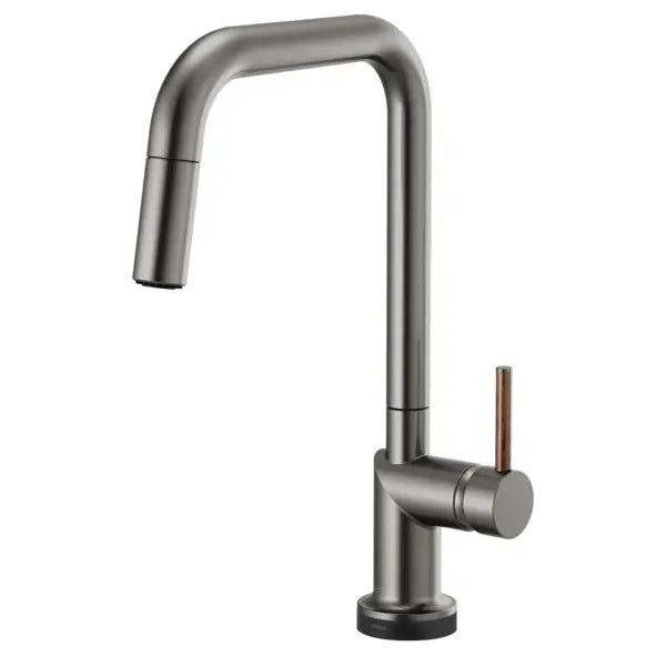 Brizo Odin 1.8 GPM Single Hole Pull Down Kitchen Faucet with On/Off Touch Activation and Square Spout - Less Handle