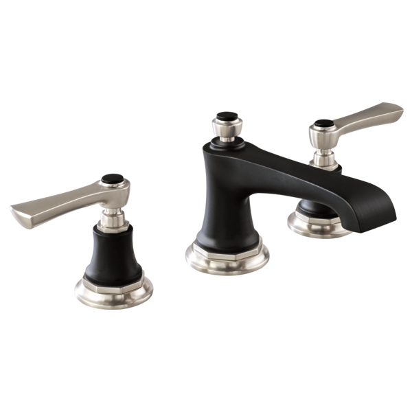 Brizo Rook Widespread Bathroom Faucet with Pop-Up Drain Assembly Less Handles - Limited Lifetime Warranty