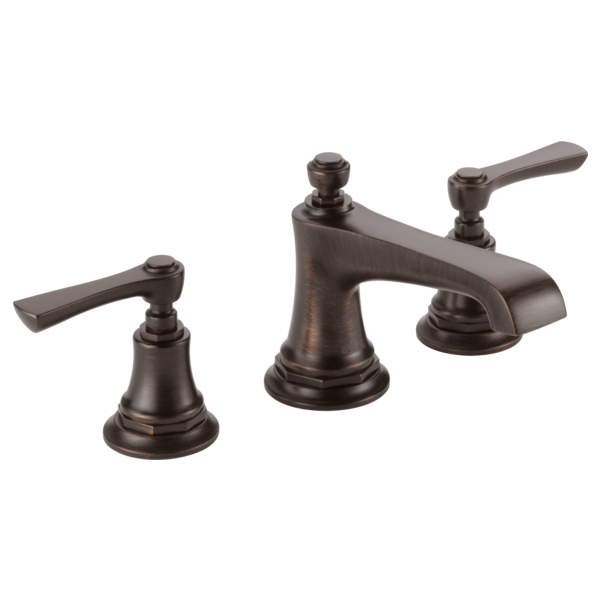 Brizo Rook Widespread Bathroom Faucet with Pop-Up Drain Assembly Less Handles - Limited Lifetime Warranty