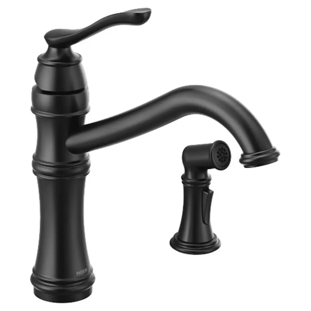 Moen Belfield1.5 GPM High-Arc Single Handle Kitchen Faucet with Side Spray - Power Clean Technology