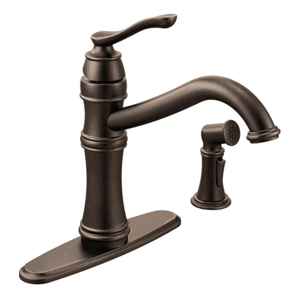 Moen Belfield1.5 GPM High-Arc Single Handle Kitchen Faucet with Side Spray - Power Clean Technology