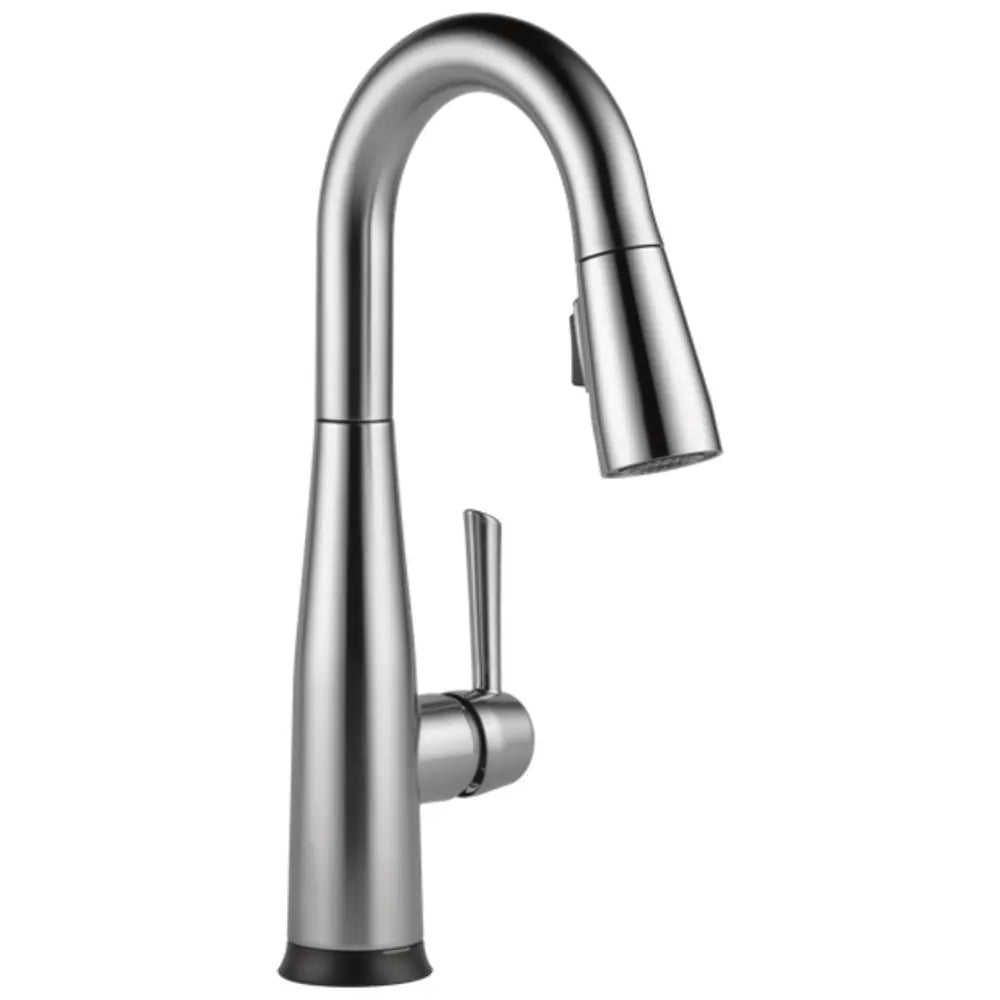 Delta Essa Pull-Down Bar/Prep Faucet with On/Off Touch Activation and Magnetic Docking Spray Head - Includes Lifetime Warranty (5 Year on Electronic Parts)