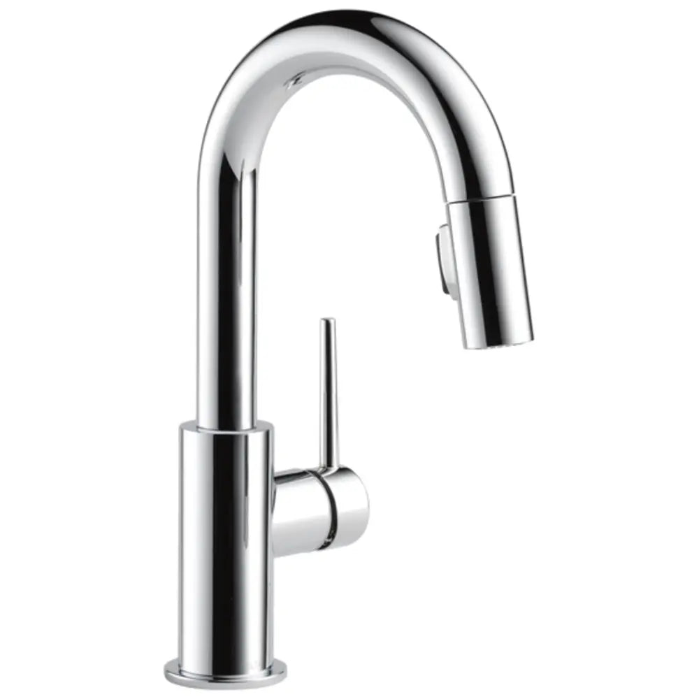 Delta Trinsic 1.8 GPM Single Hole Pull-Down Bar/Prep Faucet with Magnetic Docking Spray Head