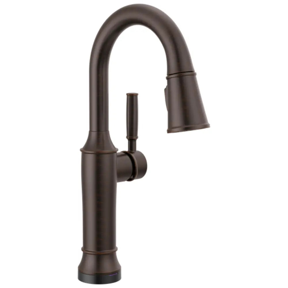 Delta Renaldi 1.8 GPM Single Hole Pull Down Touchless Bar Faucet with Touch2O Touch-Clean and MagnaTite Docking