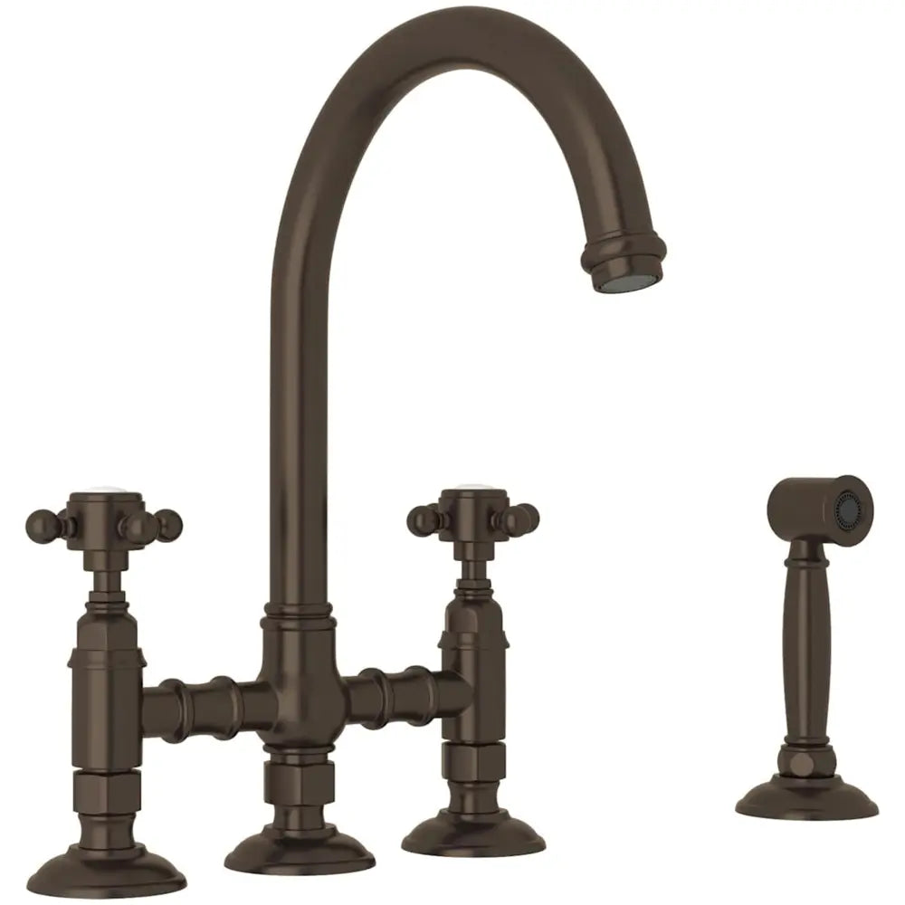 Rohl San Julio 1.5 GPM Widespread Bridge Kitchen Faucet - Includes Side Spray