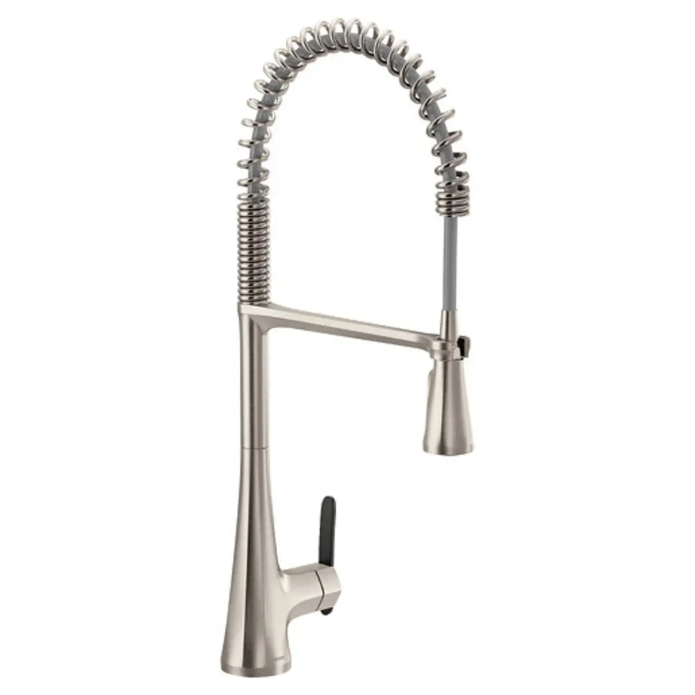 Moen Sinema 1.5 GPM Single Hole Pre-Rinse Pull Down Kitchen Faucet with PowerClean, Reflex, Duralock, and MotionSense Wave Technologies