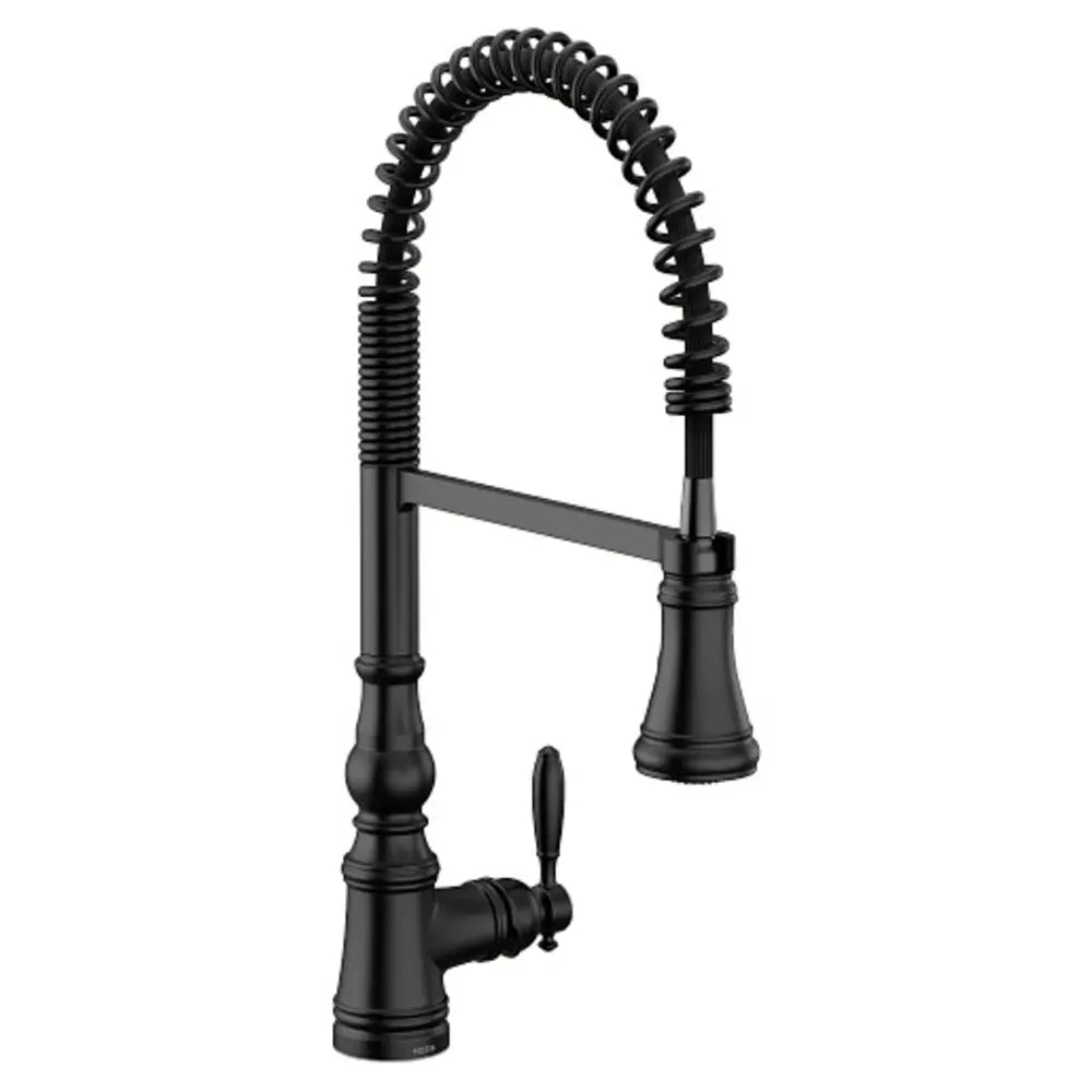 Moen Weymouth 1.5 GPM Single Hole Pre-Rinse Pull Down Kitchen Faucet with PowerClean, Reflex, Duralock, and MotionSense Wave Technologies