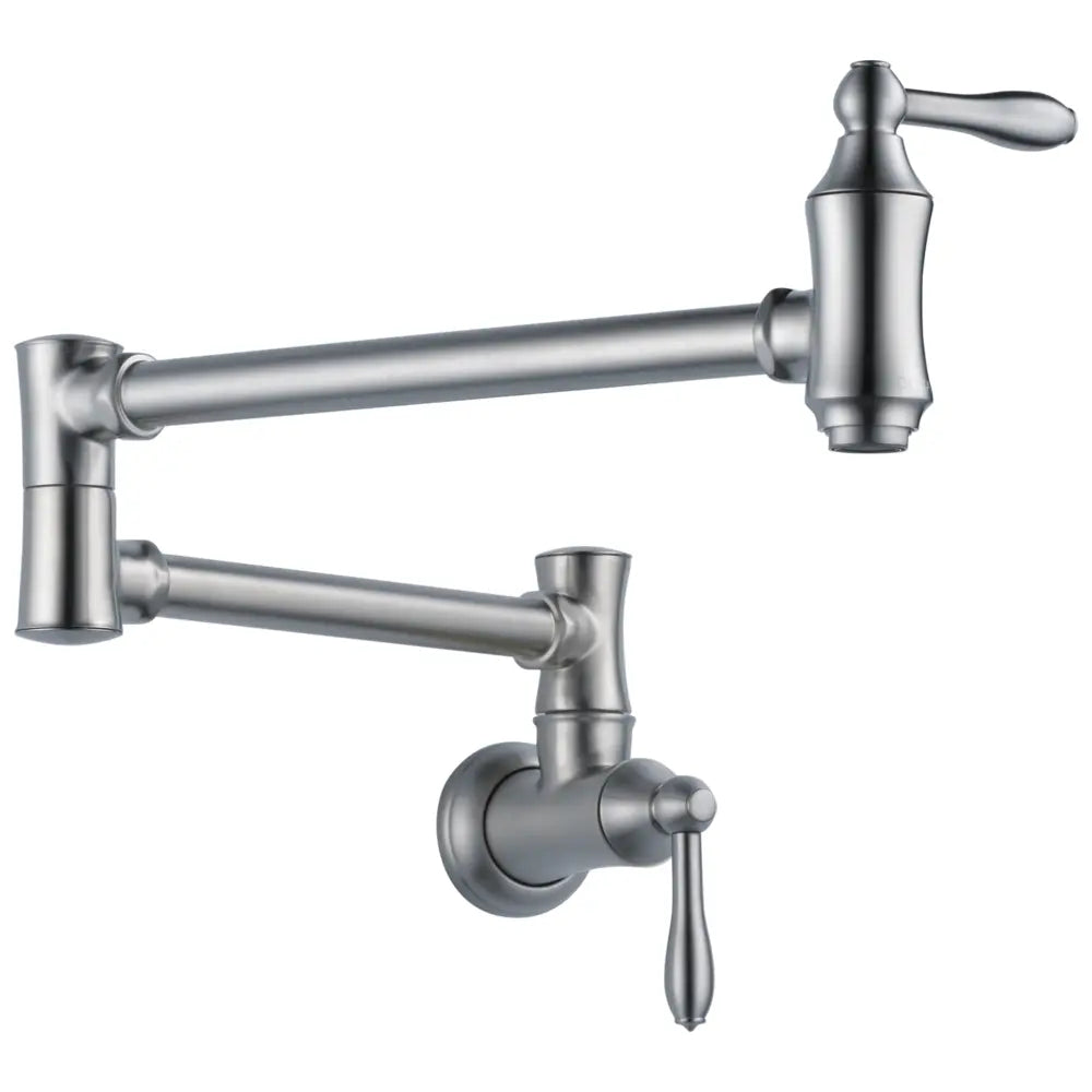 Delta Traditional Wall Mounted Pot Filler with Dual Swing Joints and 24" Extension - Includes Lifetime Warranty