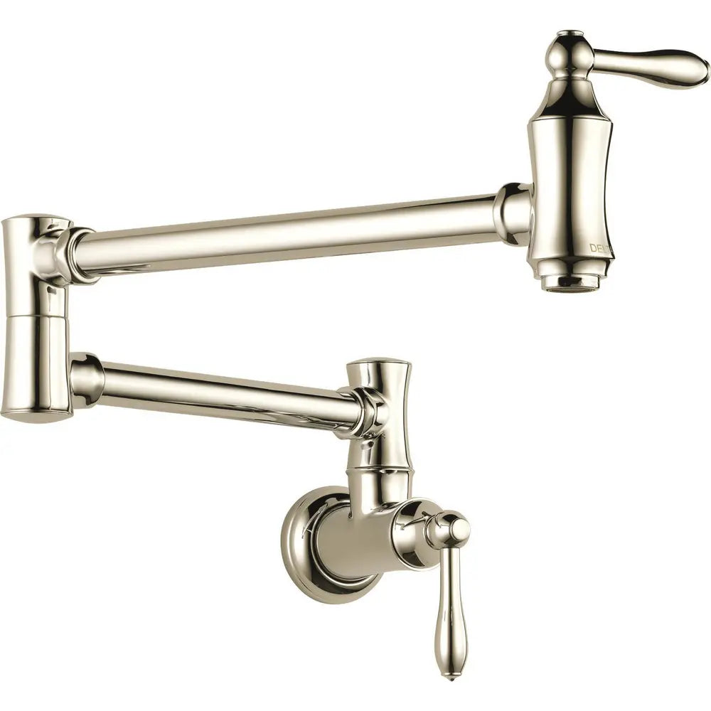Delta Traditional Wall Mounted Pot Filler with Dual Swing Joints and 24" Extension - Includes Lifetime Warranty