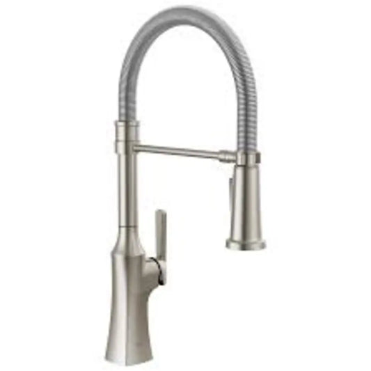 Delta Ermelo 1.8 GPM Single Hole Pre-Rinse Spring Spout Pull Down Kitchen Faucet - Includes Escutcheon