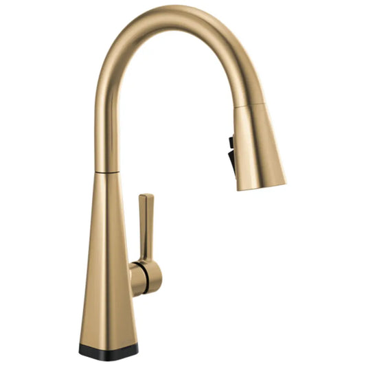 Delta Lenta Pull-Down Kitchen Faucet with On/Off Touch Activation, Magnetic Docking Spray Head, ShieldSpray and Touch2O