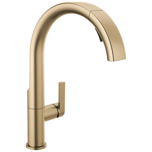 Delta Keele 1.8 GPM Single Hole Pull Down Kitchen Faucet MagnaTite and Touch-Clean Technology