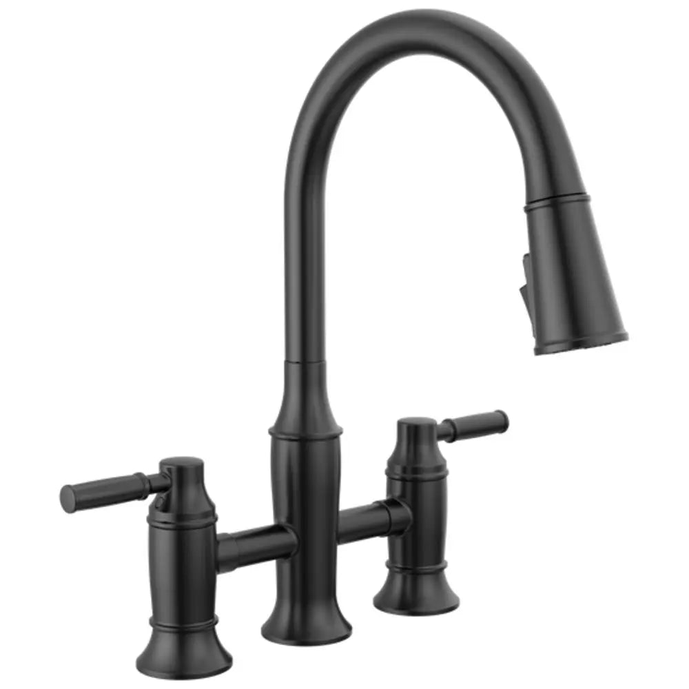 Delta Renaldi 1.8 GPM Bridge Pull Down Kitchen Faucet