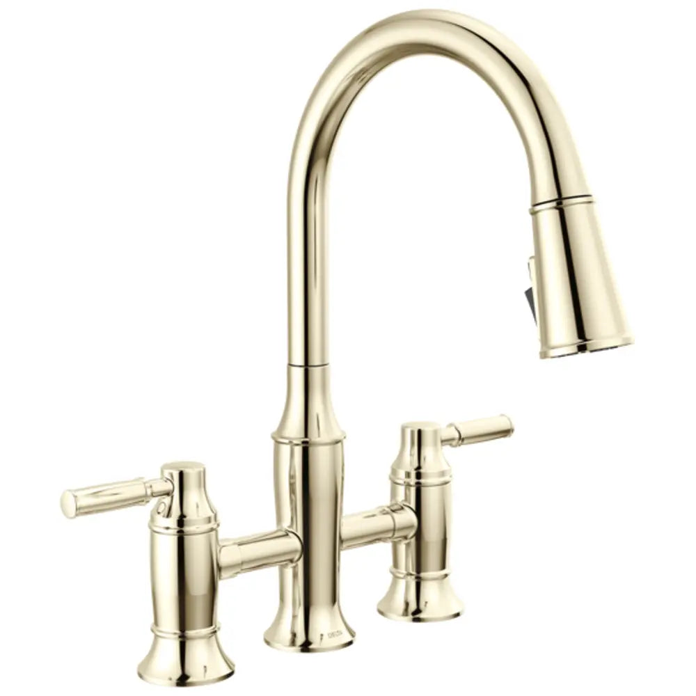 Delta Renaldi 1.8 GPM Bridge Pull Down Kitchen Faucet