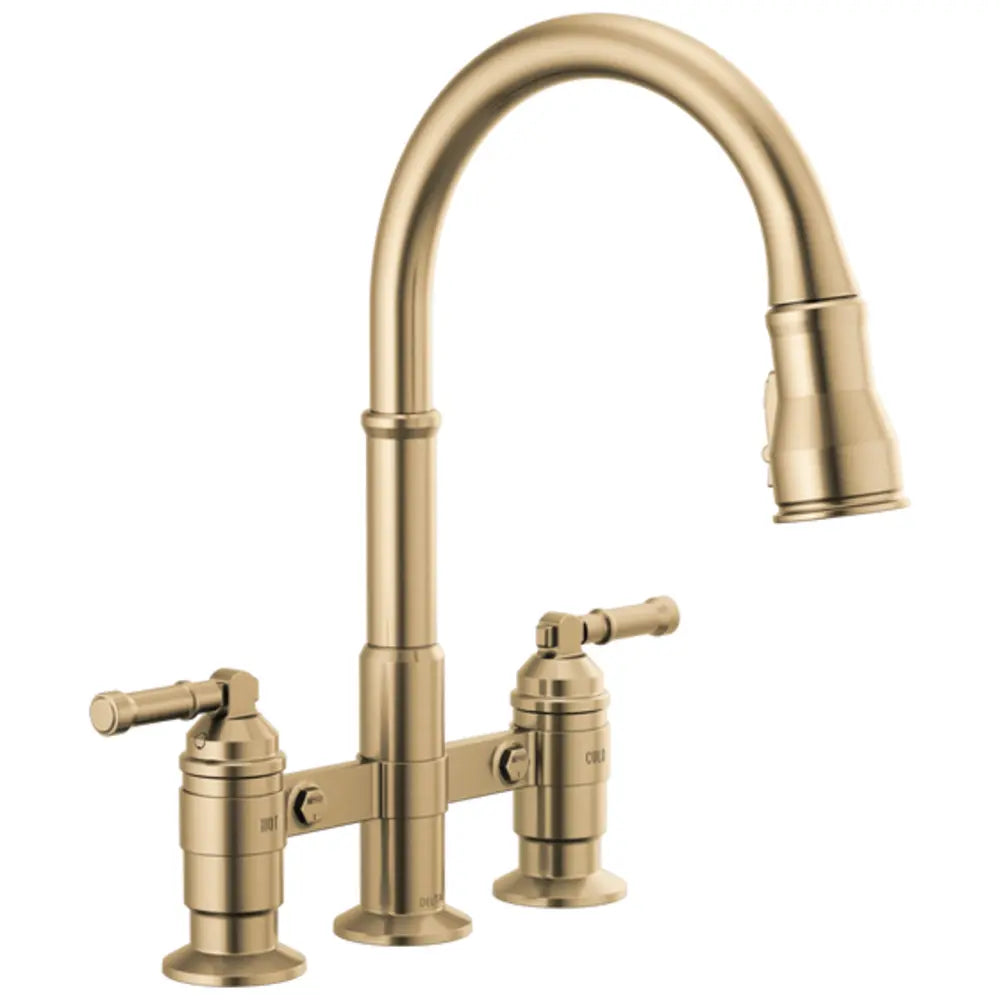 Delta Broderick 1.8 GPM Widespread Bridge Pull Down Kitchen Faucet