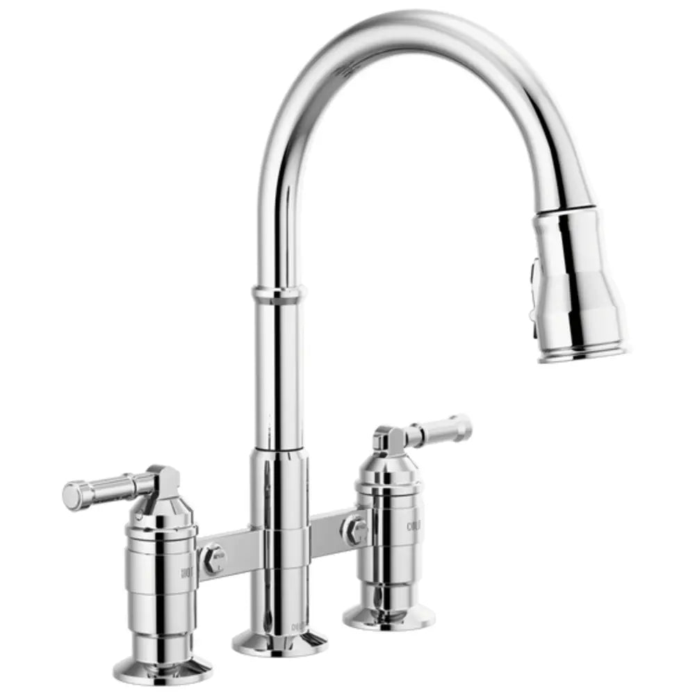 Delta Broderick 1.8 GPM Widespread Bridge Pull Down Kitchen Faucet