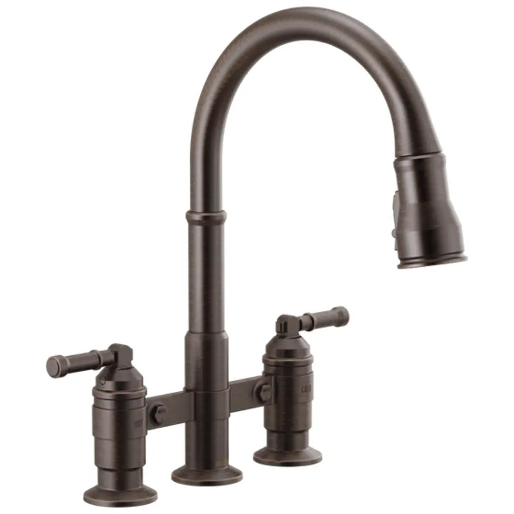 Delta Broderick 1.8 GPM Widespread Bridge Pull Down Kitchen Faucet