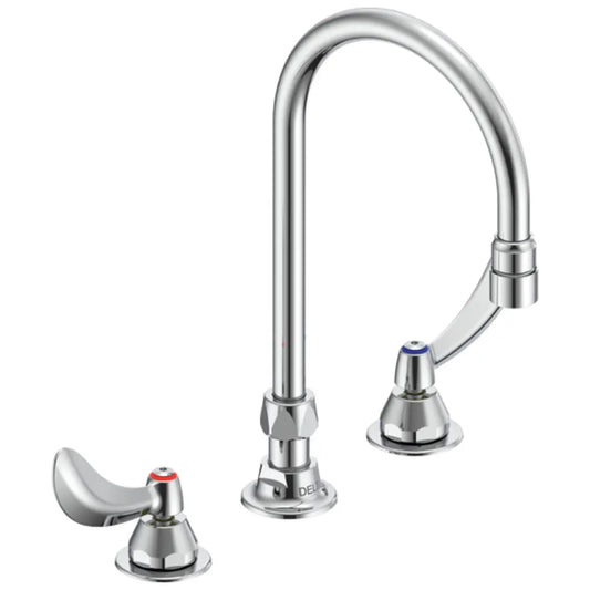 Delta Commercial Kitchen Faucet with Wrist Blade Handles