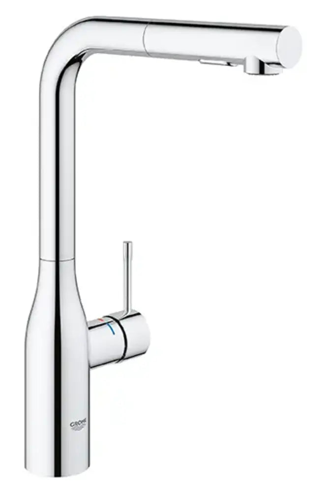 Grohe Essence Pull-Out Kitchen Faucet and Foot Control Adapter Kit Combo with 2-Function Locking Sprayer