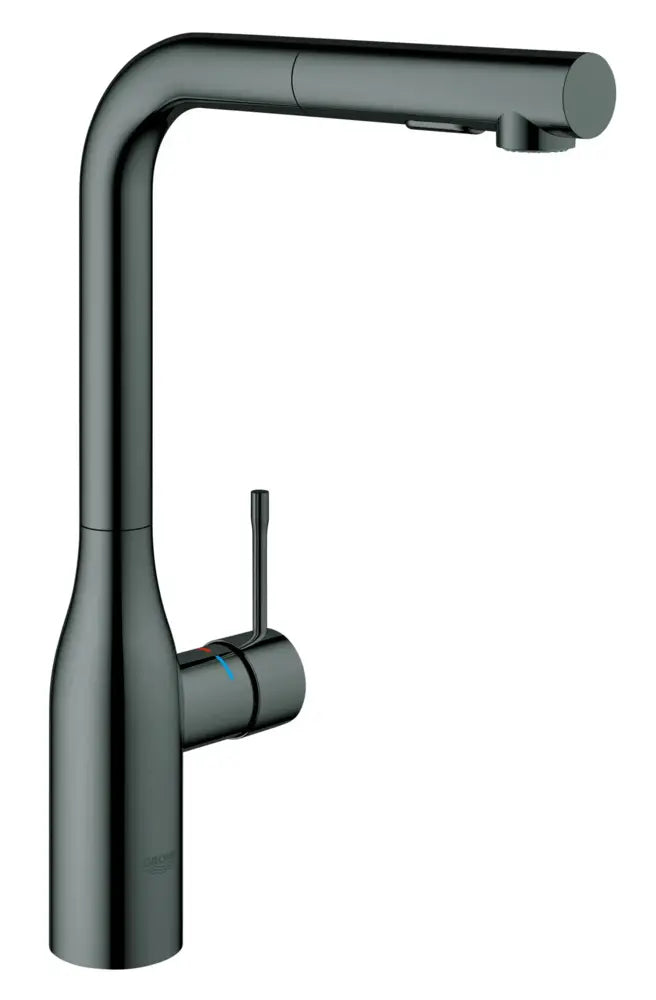Grohe Essence Pull-Out Kitchen Faucet and Foot Control Adapter Kit Combo with 2-Function Locking Sprayer