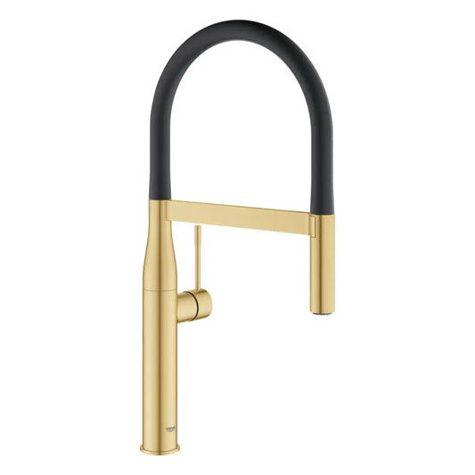 Grohe Essence 1.75 GPM Single Hole Pull Out Kitchen Faucet with StarLight and SilkMove Technology