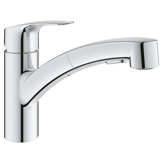 Grohe Eurosmart 1.75 GPM Single Hole Pull Out Kitchen Faucet