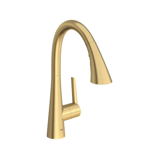Grohe Zedra 1.75 GPM Single Hole Pull Down Bar Faucet with SilkMove Technology