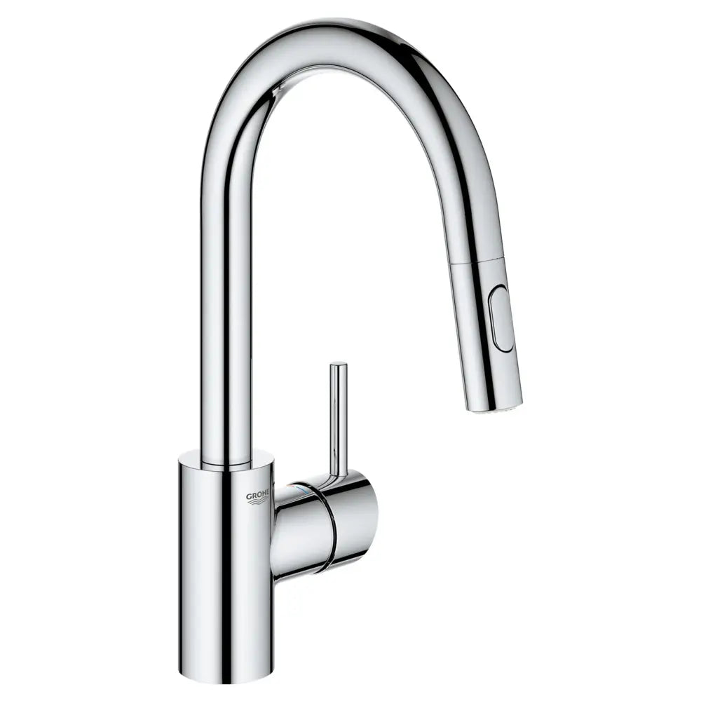 Grohe Concetto Pull-Down Spray Kitchen Prep Faucet with Foot Control Adapter Kit Combo