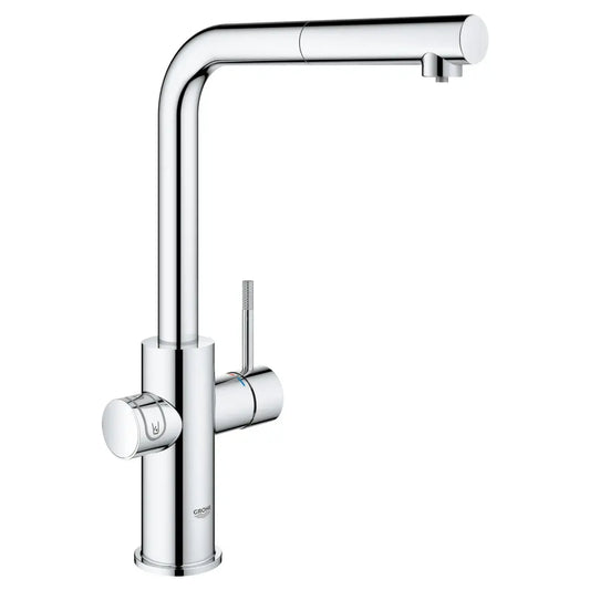 Grohe Blue 1.75 GPM Single Hole Pull Out Kitchen Faucet for Chilled and Sparkling Water