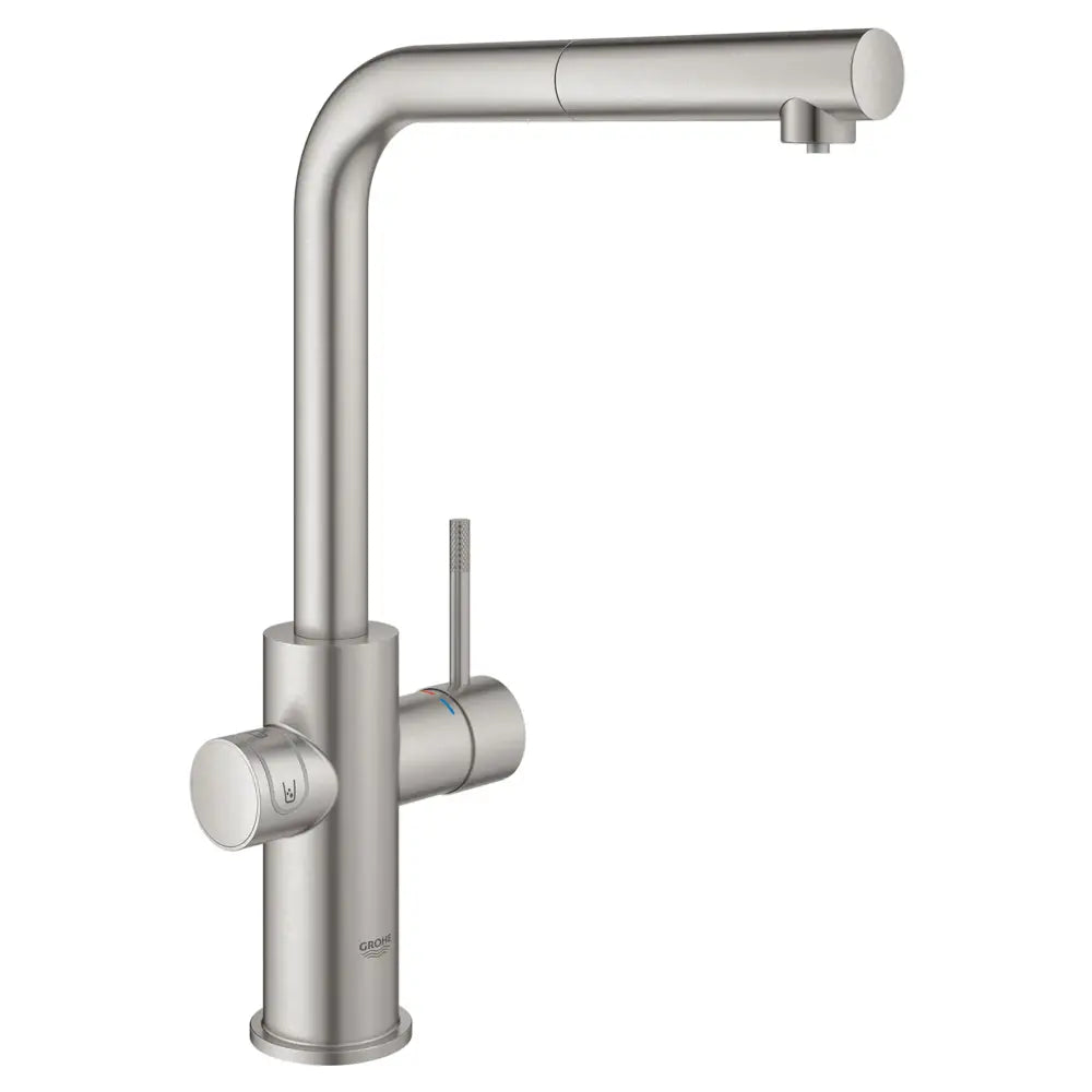 Grohe Blue 1.75 GPM Single Hole Pull Out Kitchen Faucet for Chilled and Sparkling Water