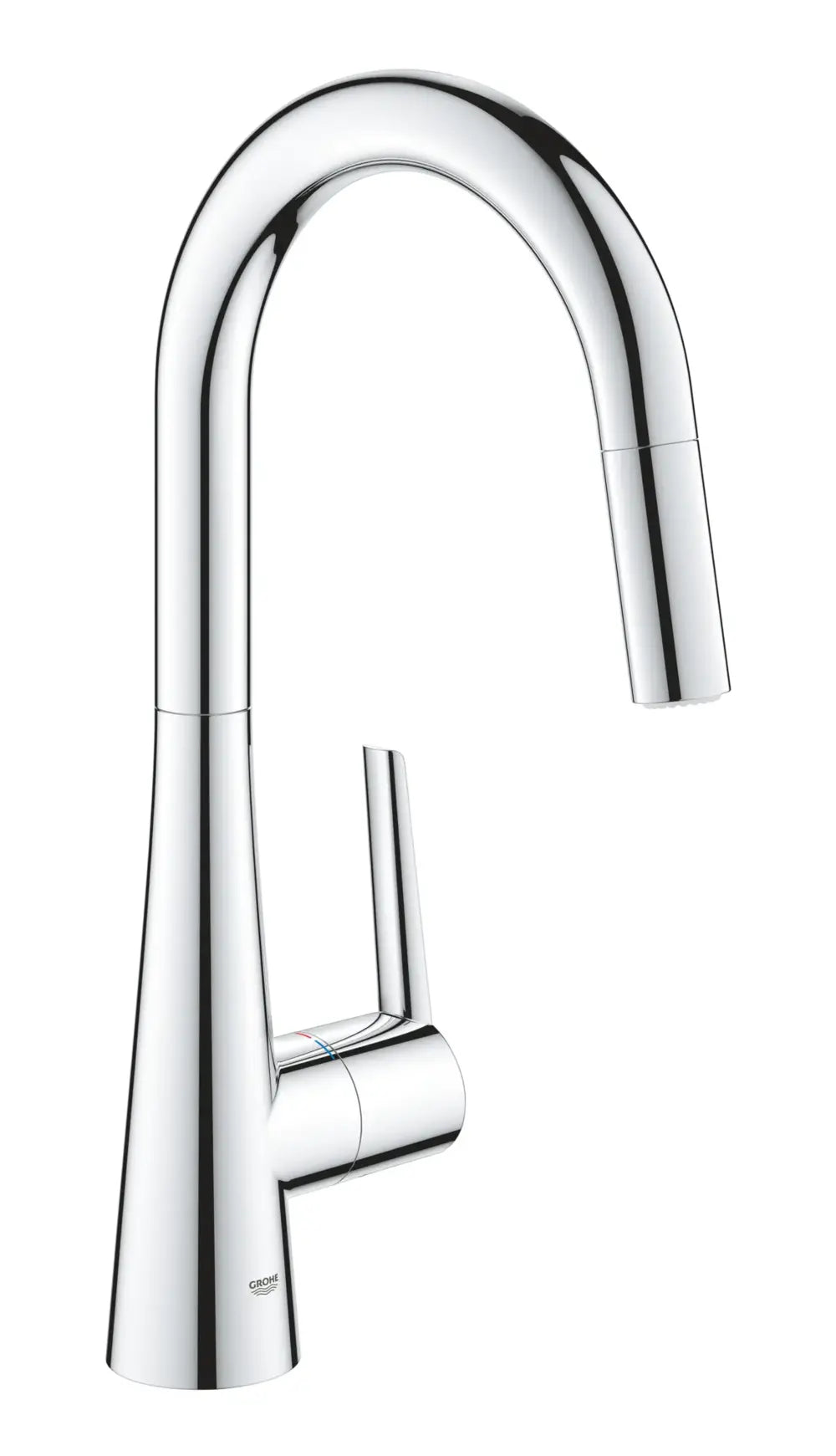 Grohe Zedra Pull-Down Kitchen Faucet and Foot Control Adapter Kit Combo with 2-Function Toggle Sprayer