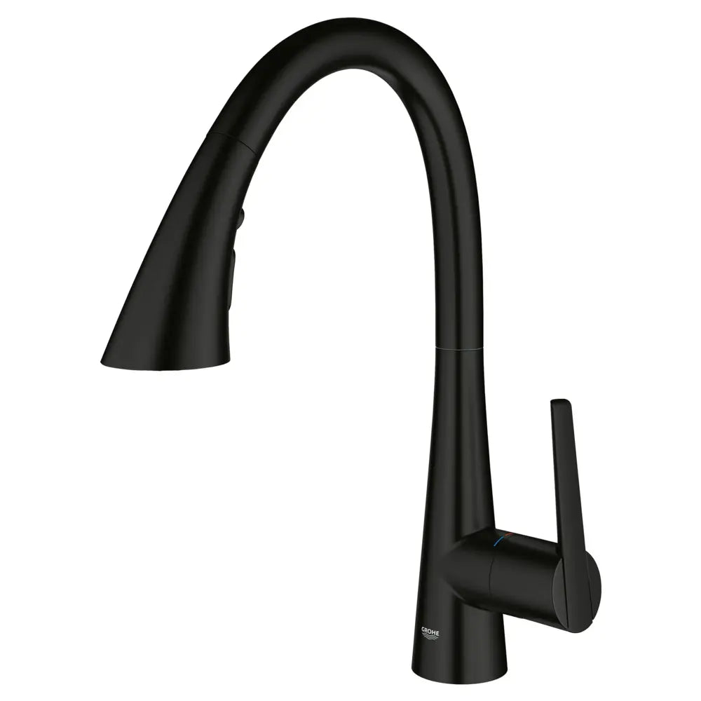 Grohe Zedra 1.75 GPM Single Hole Pull Down Kitchen Faucet with SilkMove Technology