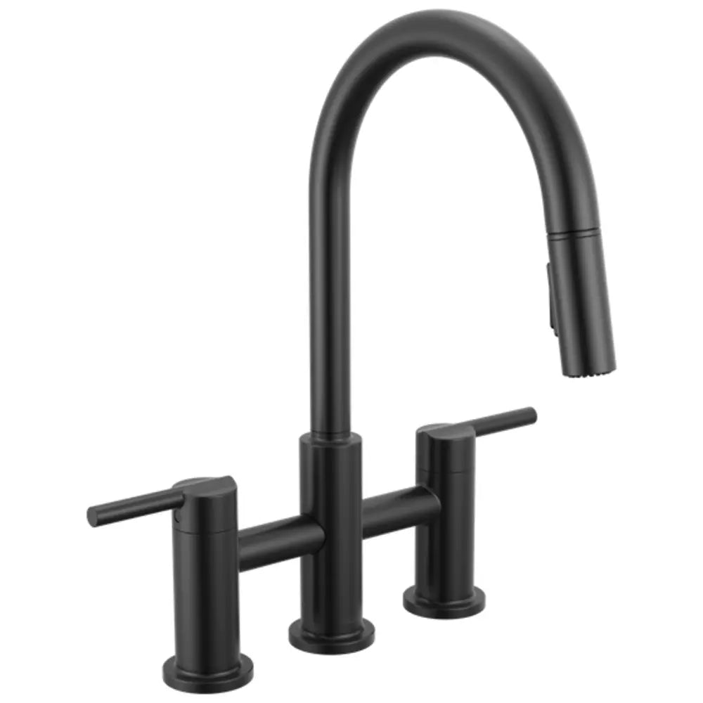 Delta Nicoli 1.8 GPM Single Hole Pull Down Bridge Kitchen Faucet