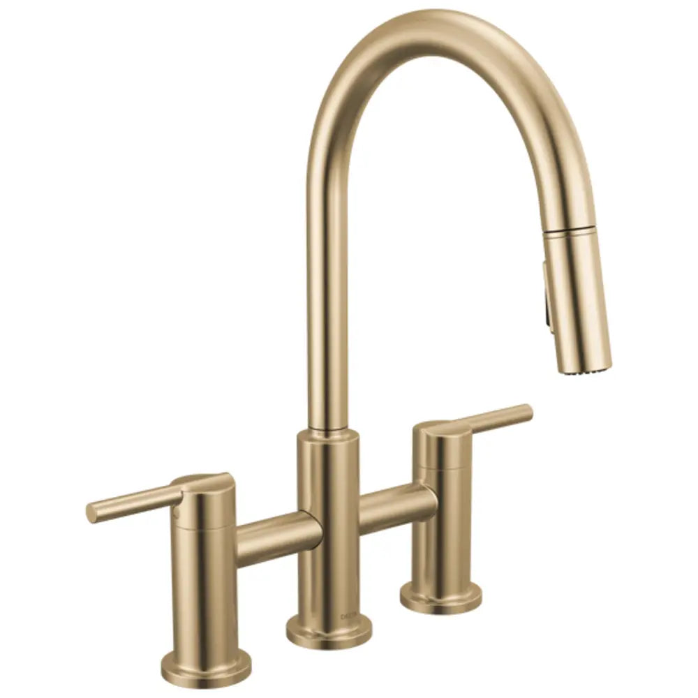 Delta Nicoli 1.8 GPM Single Hole Pull Down Bridge Kitchen Faucet