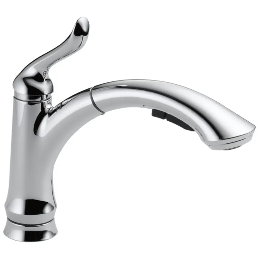 Delta Linden Pull-Out Kitchen Faucet with Temporary Flow Increase and Soap/Lotion Dispenser - Includes Lifetime Warranty