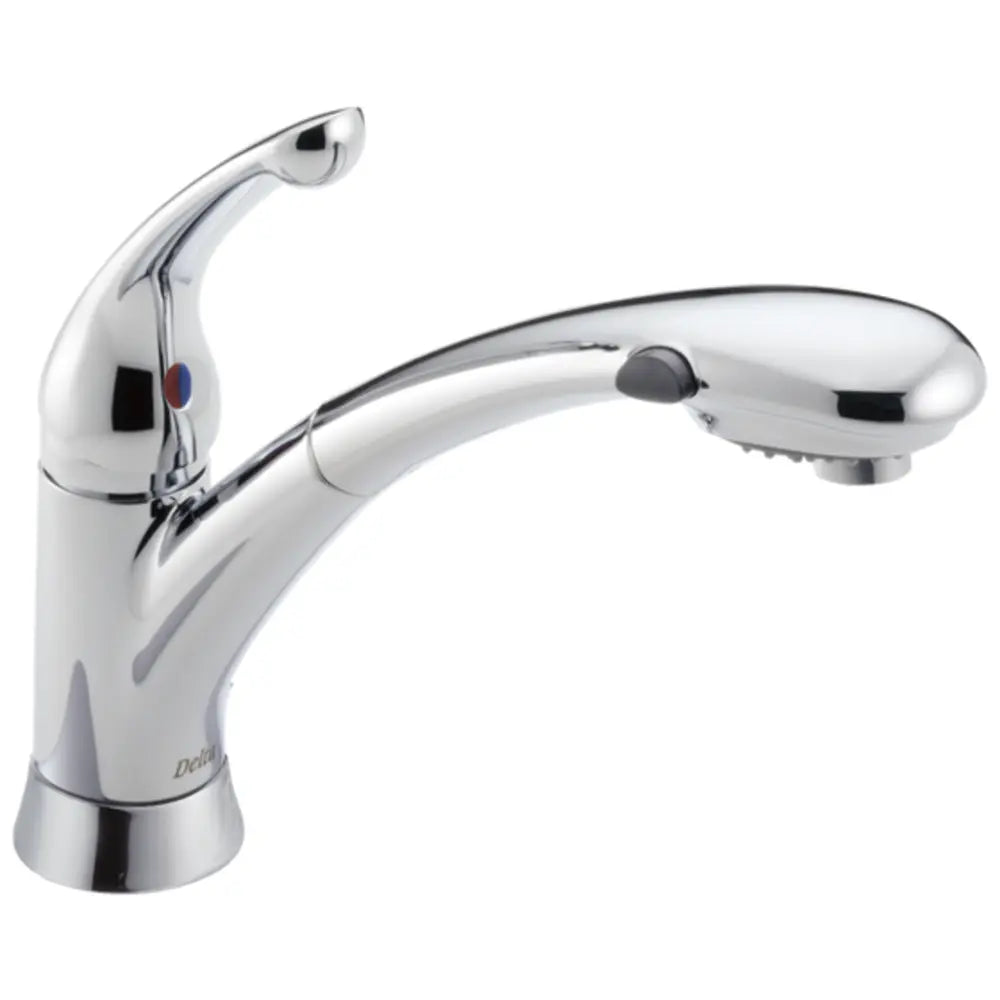 Delta Signature Pull-Out Kitchen Faucet with Soap/Lotion Dispenser - Includes Lifetime Warranty
