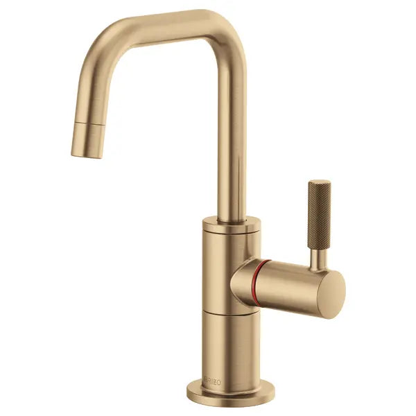 Brizo Litze 1.0 GPM Single Hole Instant Hot Faucet Water Dispenser with Square Spout - Less Tank