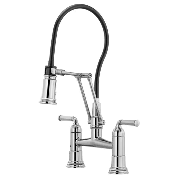 Brizo Rook 1.8 GPM Bridge Kitchen Faucet with Articulating Arm - Limited Lifetime Warranty