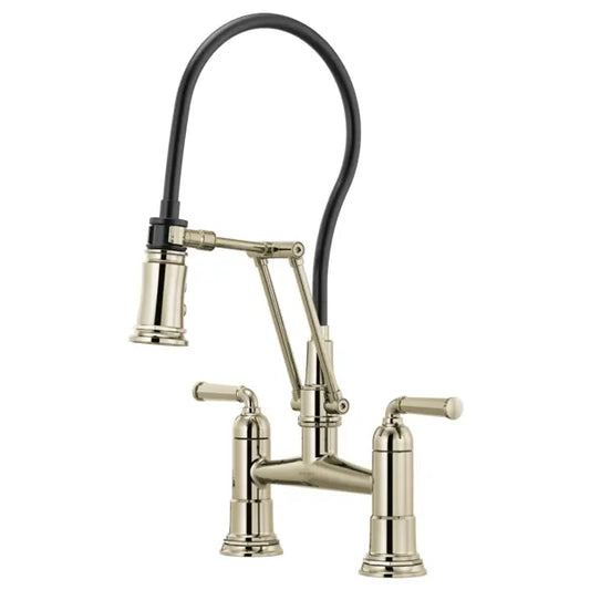 Brizo Rook 1.8 GPM Bridge Kitchen Faucet with Articulating Arm - Limited Lifetime Warranty