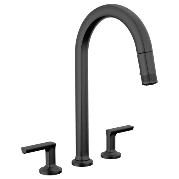 Brizo Kintsu 1.8 GPM Widespread Pull Down Kitchen Faucet with Arc Spout - Less Handles