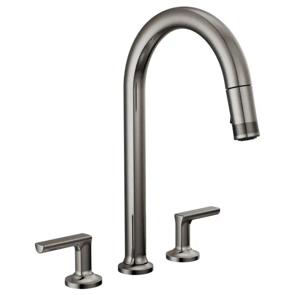 Brizo Kintsu 1.8 GPM Widespread Pull Down Kitchen Faucet with Arc Spout - Less Handles