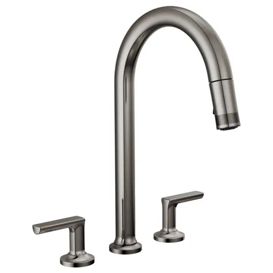 Brizo Kintsu 1.8 GPM Widespread Pull Down Kitchen Faucet with Arc Spout - Less Handles