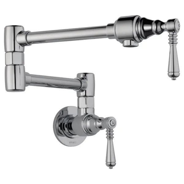 Brizo Traditional Wall Mounted Pot Filler with 23-1/4" Double Jointed Swinging Spout - Includes Lifetime Warranty